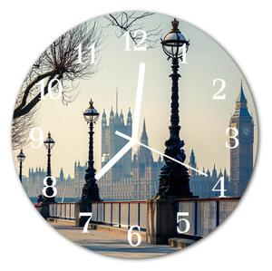Nástenné sklenené hodiny Lucerny fi 30 cm