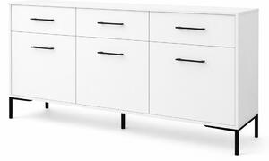 Komoda na nožičkách 3S3D - biela