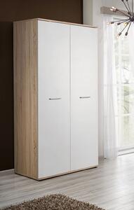 Detská šatníková skriňa EMAN - šírka 90 cm, dub sonoma / biela
