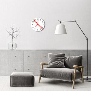 Nástenné sklenené hodiny Paprika fi 30 cm