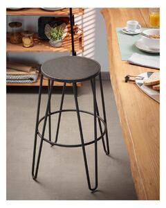 Tmavošedá barová stolička Mallone 76 × 45 × 45 cm LA FORMA