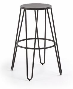 Tmavošedá barová stolička Mallone 76 × 45 × 45 cm LA FORMA