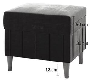 Taburet LEWI horčicový - MONOLITH 48