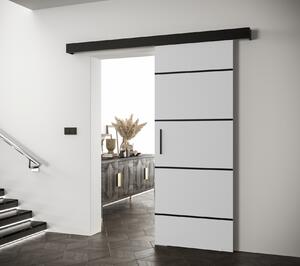 Posuvné dvere s čiernym úchytom SALOME 4 - 70 cm, biele / čierne