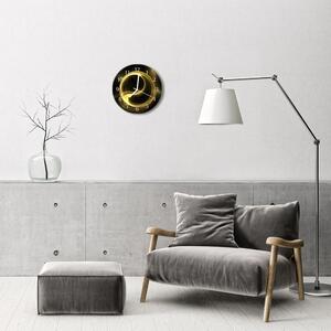 Sklenené hodiny okrúhle Kruhová abstrakcie fi 30 cm