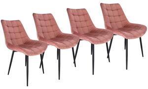 INLEA Jedálenská stolička 4 kusy ARDEN - rose gold