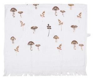 Biely kuchynský froté uterák s hubkami Little Forest Jewels - 40*66 cm - Clayre & Eef