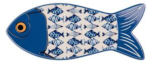 Keramicko-korková podložka pod riad v tvare ryby - 12*30*1 cm - Clayre & Eef