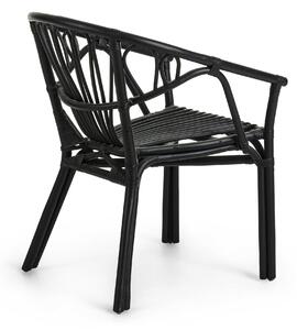 LA FORMA Čierna stolička Corynn 77 × 60 × 56 cm