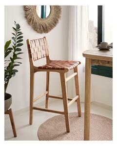 LA FORMA Prírodná barová stolička Calixta 110 × 62 × 47 cm