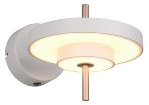 Trio T240270176 LED nástenné svietidlo KEATON | 10W integrovaný LED zdroj | 1x1200lm | 2300+3000+4000K | Trio - SwitchDimmer | sivá