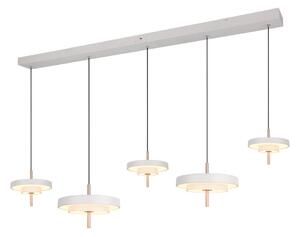 Trio T340210576 LED závesné stropné svietidlo KEATON | 50W integrovaný LED zdroj | 1x5900lm | 2300+3000+4000K | na lanku | Trio - SwitchDimmer | sivá