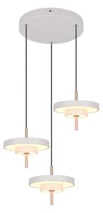 Trio T340230376 LED závesné stropné svietidlo KEATON | 10W integrovaný LED zdroj | 3x1200lm | 2300+3000+4000K | Trio - SwitchDimmer | sivá