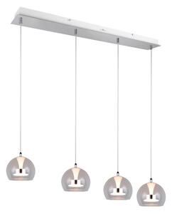 Trio T331610406 LED závesné stropné svietidlo FLYNT | 8W integrovaný LED zdroj | 4x880lm | 2300+3000+4000K | na lanku | Trio - SwitchDimmer | chróm | číra