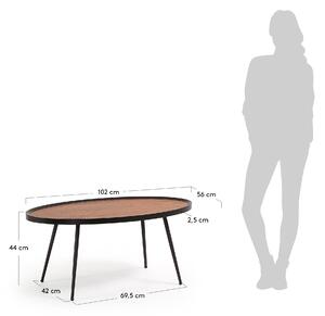 LA FORMA Konferenčný stolík Kamelia 43 × 56 × 102 cm
