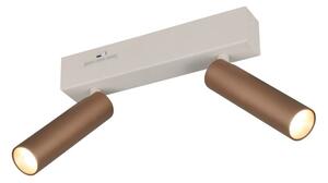 Trio T849210265 LED bodové stropné svietidlo AMBALA | 5W integrovaný LED zdroj | 2x500lm | 2300+3000+4000K | hnedá