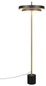 Trio T440210180 LED stojacia lampa KEATON | 21W integrovaný LED zdroj | 1x2400lm | 2300+3000+4000K | vypínač | stmievač | čierna | zlatá