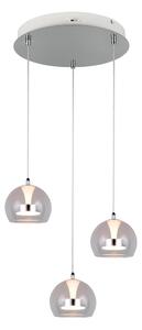 Trio T331630306 LED závesné stropné svietidlo FLYNT | 8W integrovaný LED zdroj | 3x880lm | 2300+3000+4000K | na lanku | Trio - SwitchDimmer | chróm | číra