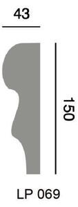 FASÁDNE PROFILY Lišta okolo okna LP 069 - 150x43mm Dĺžka profilu: 200 cm