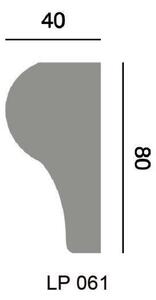 FASÁDNE PROFILY Lišta okolo okna LP 061 - 80x40mm Dĺžka profilu: 150 cm