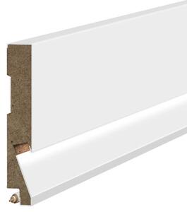 Podlahová lišta MDF hladká LED biela 8x1,6cm