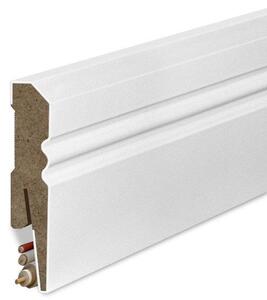Podlahová lišta MDF frézovaná RMT biela 8x1,6cm