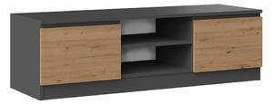 RTV stolík 120 Antracit + dub artisan