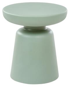 Odkladací stolík zelený syntetický materiál okrúhly odolný voči hrdzi a vode interiér exteriér