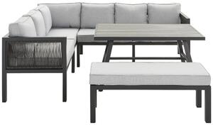 JEDÁLENSKÁ TERASOVÁ SÚPRAVA 16-dielne, kov, plast, textil Ambia Garden - Online Only záhrada, Online Only