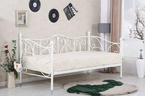 HALMAR Kovová posteľ Sumatra 90x200 jednolôžko biela