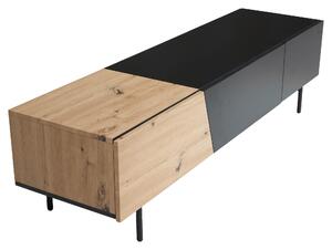 NÍZKA KOMODA, čierna, farba duba, 150/40/40 cm Livetastic - Online Only drobný nábytok, Online Only