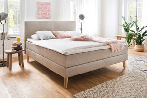 Béžová dvojlôžková posteľ Meise Möbel Greta, 160 x 200 cm