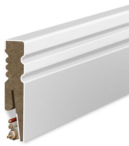 Podlahová lišta MDF hladká D-Line biela 8x1,6cm