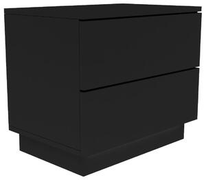 Shoptop Nočný stolík SELA čierny mat + LED osvetlenie