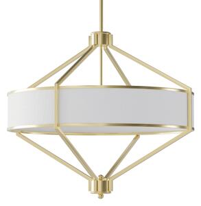 Open Design OR85839 - Luster na tyči ZUNDO 4xE27/15W/230V mosadz/biela