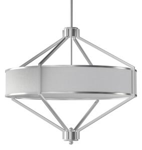 Open Design OR85822 - Luster na tyči ZUNDO 4xE27/15W/230V matný chróm/biela