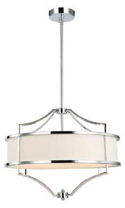 Open Design OR80919- Luster na tyči STESSO 4xE27/15W/230V priemer 55 cm lesklý chróm/biela
