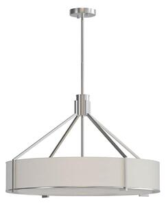 Open Design OR85655 - Luster na tyči DORETTO 6xE27/15W/230V, priemer 70 cm, matný chróm/biela