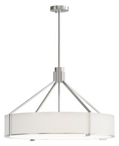 Open Design OR85655 - Luster na tyči DORETTO 6xE27/15W/230V, priemer 70 cm, matný chróm/biela