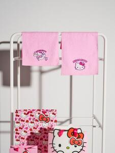 Sinsay - Bavlnené uteráky 2 ks Hello Kitty - pastelová ružová