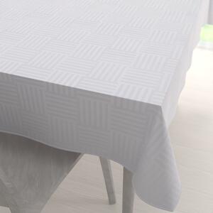 Biante Dekoračný obdĺžnikový obrus Monako PM-124 Pruhovaná šachovnica biela 50x100 cm