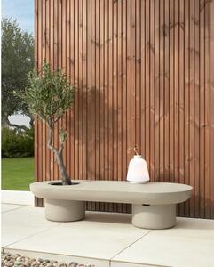 Záhradný betónový konferenčný stolík Kave Home Taimi, 140 x 60 cm