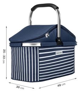 Anndora Chladiací košík 25 litrov - Modrá s prúžkami TW-1402-232