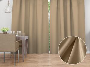Biante Zamatový záves Velvet Prémium SVP-045 Kávovo béžový - šírka 135 cm 135x140 cm