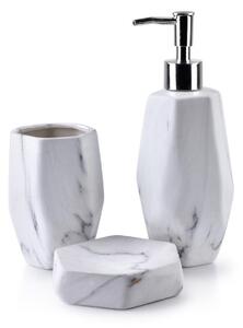 DekorStyle Sada kúpeľňových doplnkov Odette Hexa biela