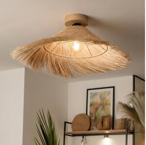 Brilagi - LED prisadený luster CERIA BOHO 1xE27/40W/230V, priemer 100 cm, ratan/dub