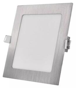 Strieborný vstavaný LED panel hranatý 170 x 170mm 12,5W CCT Premium