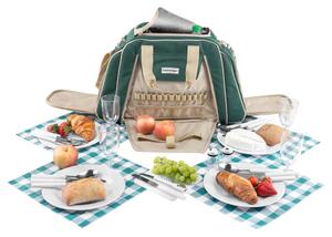 Anndora Pikniková taška s 29 kusmi príslušenstva a s chladiacou priehradkou - Zelená