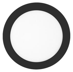 Čierny vstavaný LED panel guľatý 300mm 24W Farba svetla Teplá biela – LED panely > Vstavané LED panely