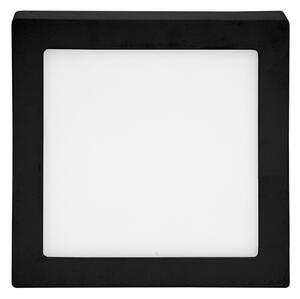 Čierny prisadený LED panel hranatý 170x170mm 12W Farba svetla Denná biela